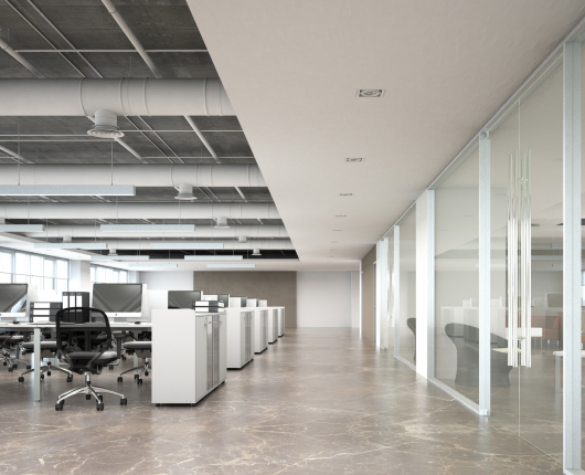 akoestiek op kantoor werkplek verbeteren systeemplafond plafondplaten plafondeilanden akoestische