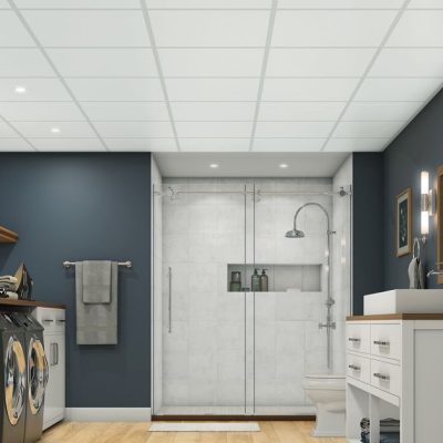 systeemplafond badkamer douche toilet vochtbestendige plafondplaten panelen plafondsysteem